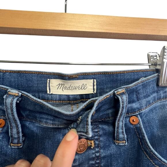 Madewell Womens Size 28 10" High Rise Skinny Crop Button Fly Medium Wash Jeans - Picture 4 of 13